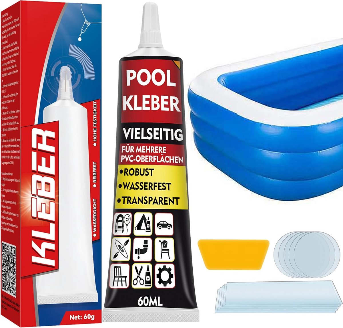 Reparatieset voor bubbelbaden, reparatieset voor zwembaden, reparatieset voor hot tub, luie spa-reparatieset voor - ShopVlot