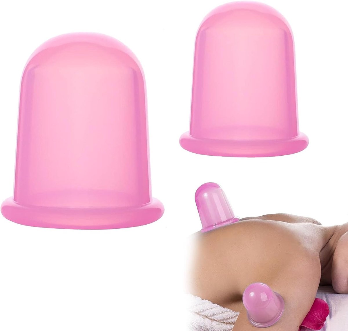 2 stuks massagezuignappen van siliconen, zuignap siliconen cellulitis - ShopVlot