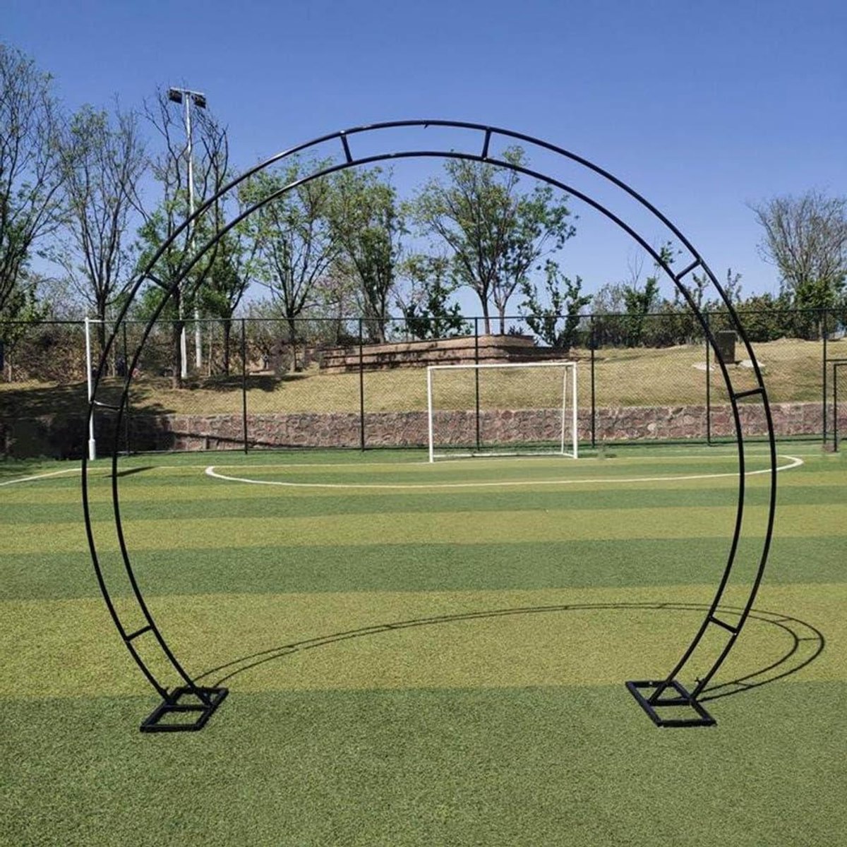 Tuin Prieel Boog - Bruiloft Boog Metaal - Tuin Decoratie - Roestbestendig Metaal - 2x2.4m - Zwart