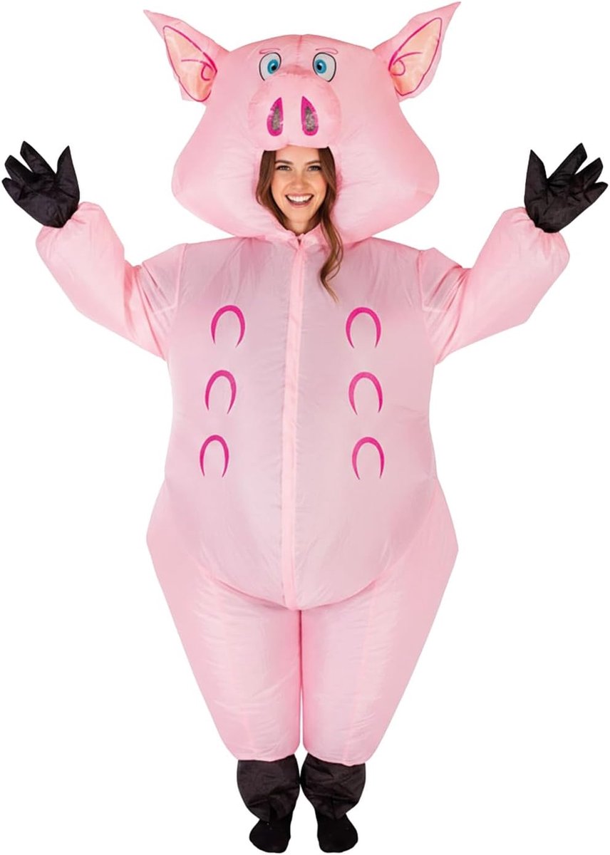 Inflatable Pig Costume - Funny Inflatable Costume - Premium Quality - Adult Size 160 to 190 cm - Polyester - ShopVlot
