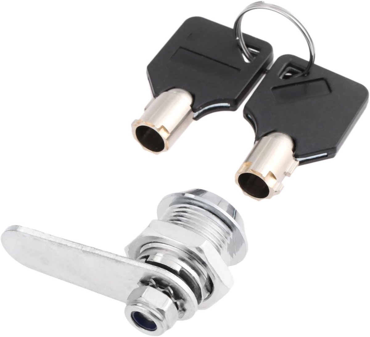 Cylinder Tubular Cam Lock Ø18mm x 16mm Barrel, 90 Degree Rotation, with 2 Round Keys, For Residential Mailbox Lift - ShopVlot