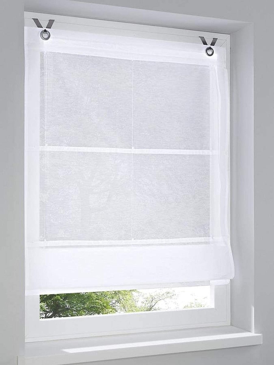 Folding curtain/Ösenrollo Kessy Bessy white 45 * 140 cm - ShopVlot