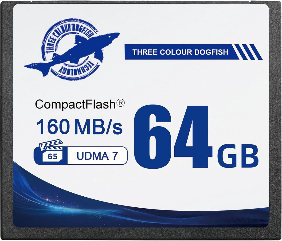 Dogfish 64GB USMA7 Compact Flash geheugenkaart - Leessnelheid tot 160 MB/s, CF geheugenkaart voor oudere DSLR-camera's - ShopVlot
