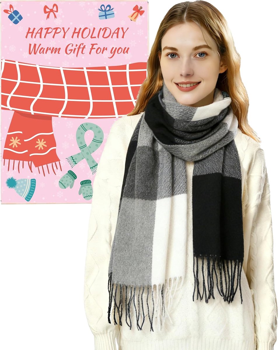 KOOOGEAR Gifts for women scarf: cashmere women's scarf winter scarf wool scarf ladies scarves scarves for women mum - ShopVlot