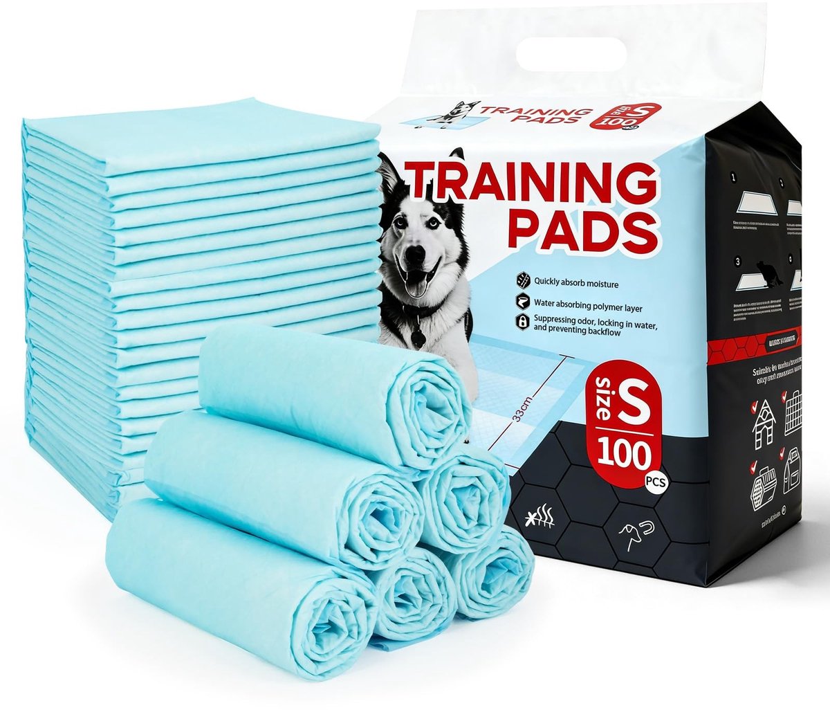 Solidchoice - Set van 100 Honden Trainingsmatten voor Puppy’s en Oudere Honden