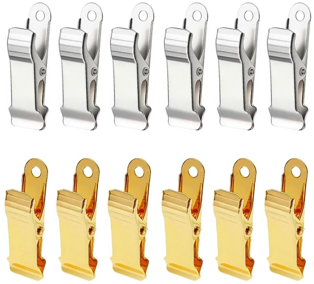 Solidchoice - Set van 12 Mini Metalen Clips voor Diverse Toepassingen