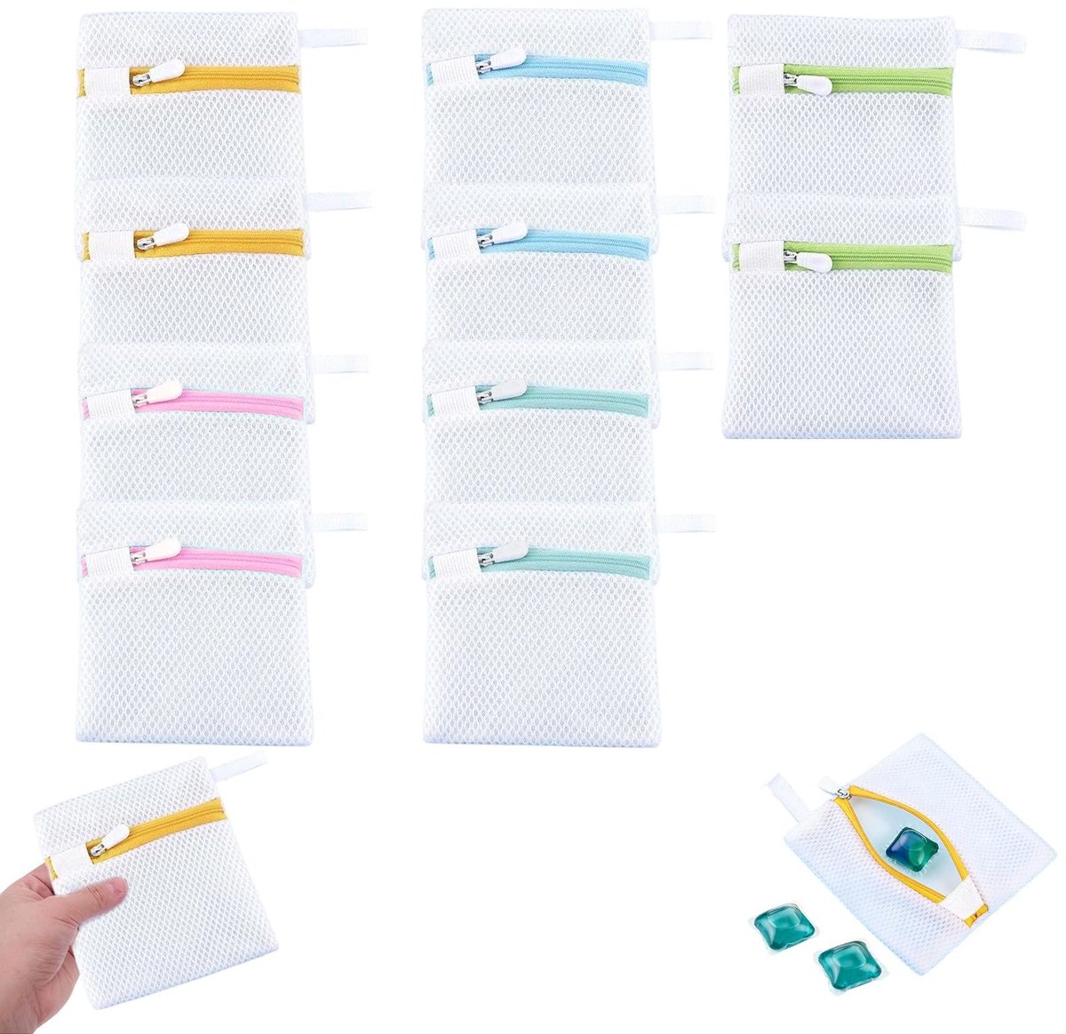 Solidchoice - Set van 10 Kleine Waszakken voor de Wasmachine
