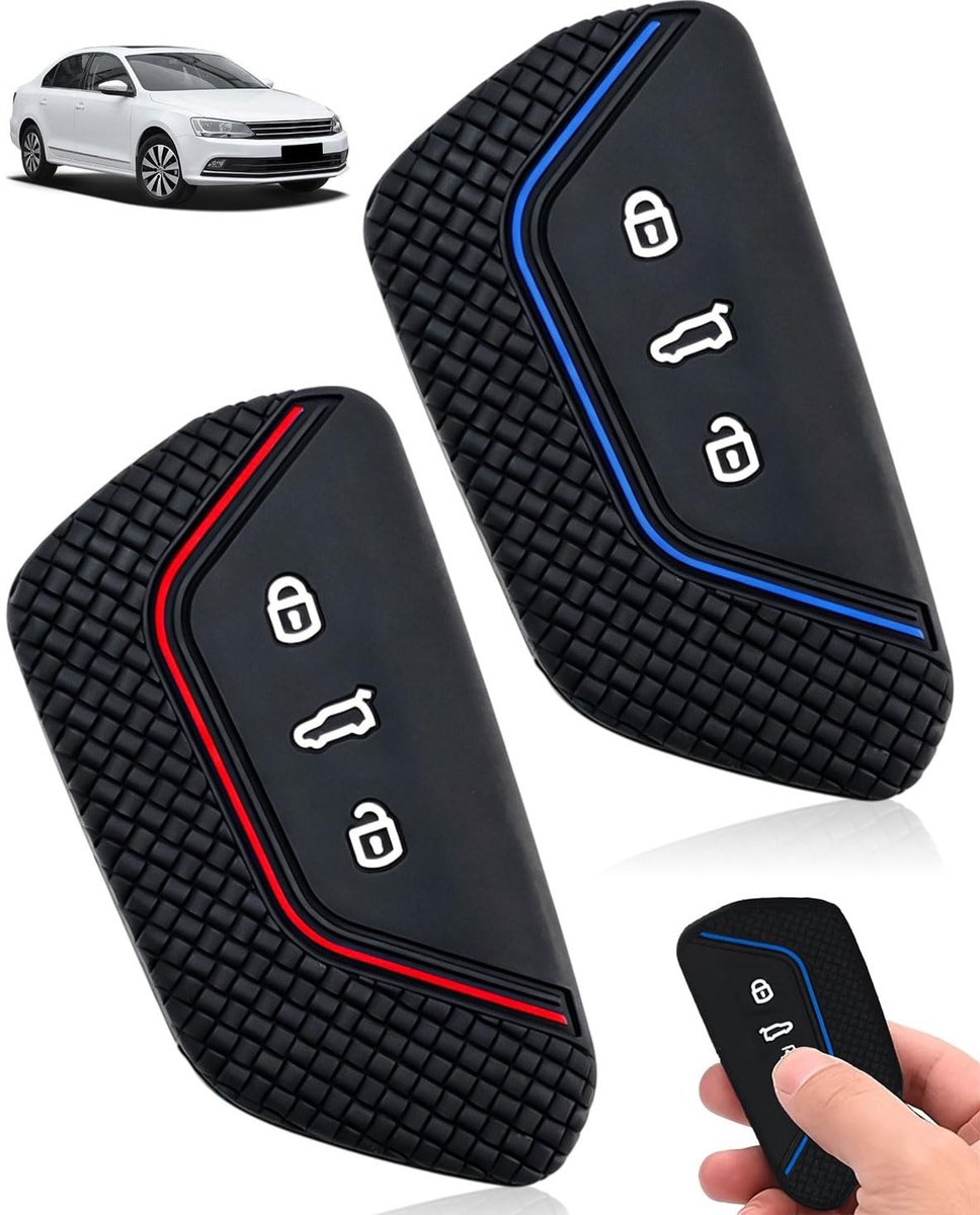 Solidchoice - Autosleutelhoezen voor VW en Skoda Modellen (Set van 2)