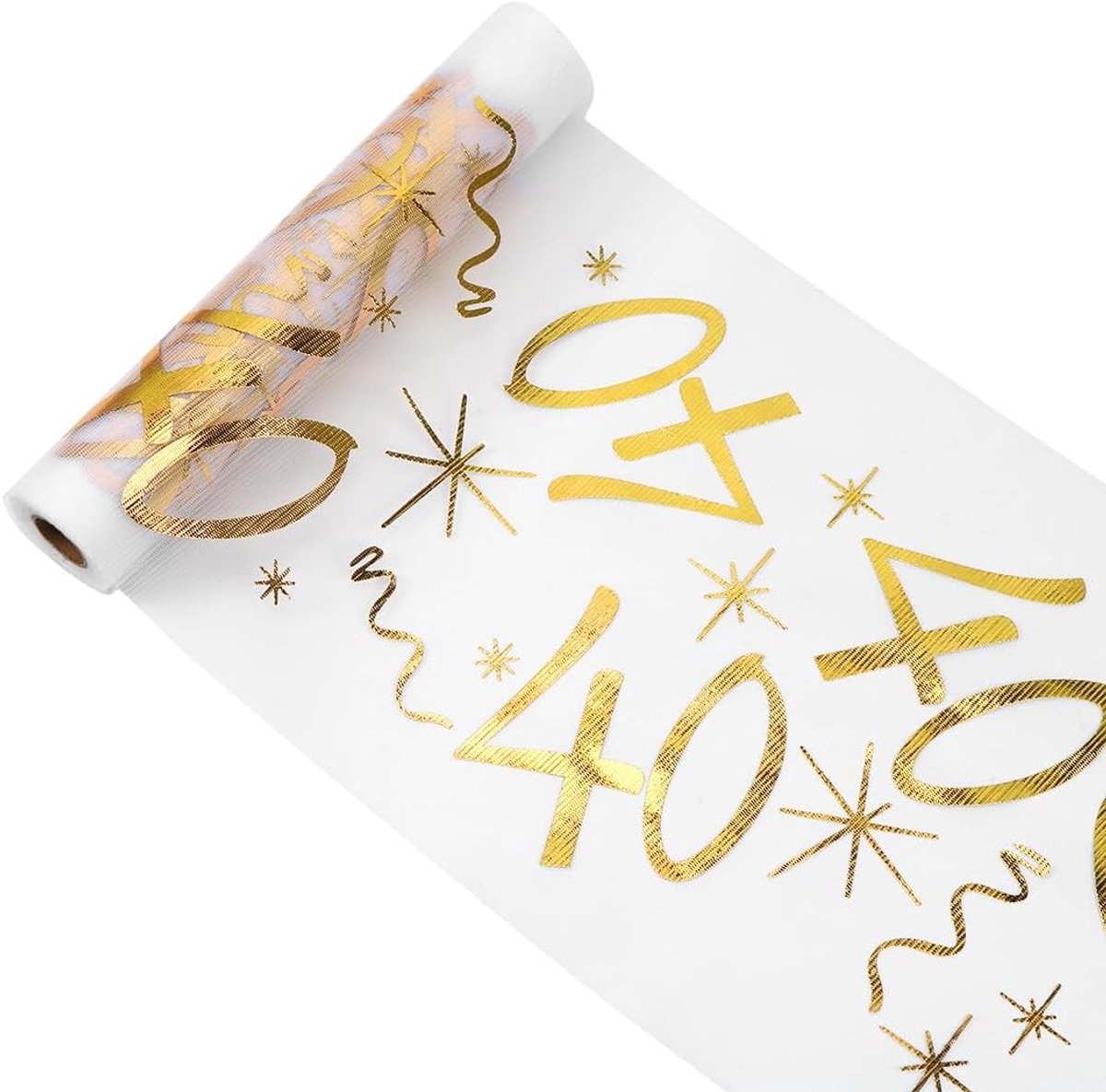 Verjaardagstafelkleed 40 jaar - voor man en vrouw - veelzijdig - perfect voor feesten - ShopVlot