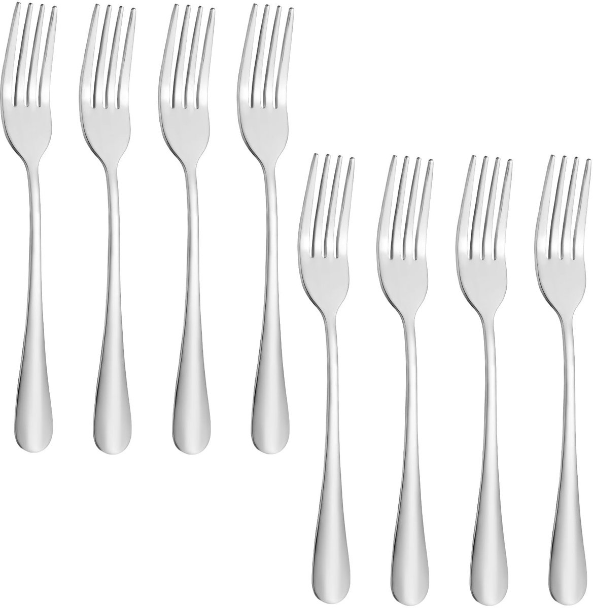 Solidchoice - Set van 8 RVS Tafelforken van 17 cm voor Thuisgebruik