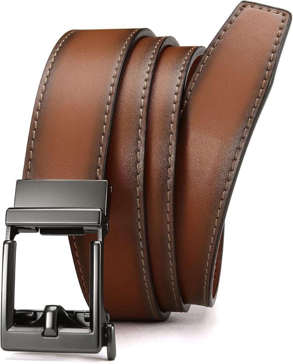 Herenriem 35mm - Leer - Ratchet zonder gaten - Perfect voor zakelijke outfits - ShopVlot