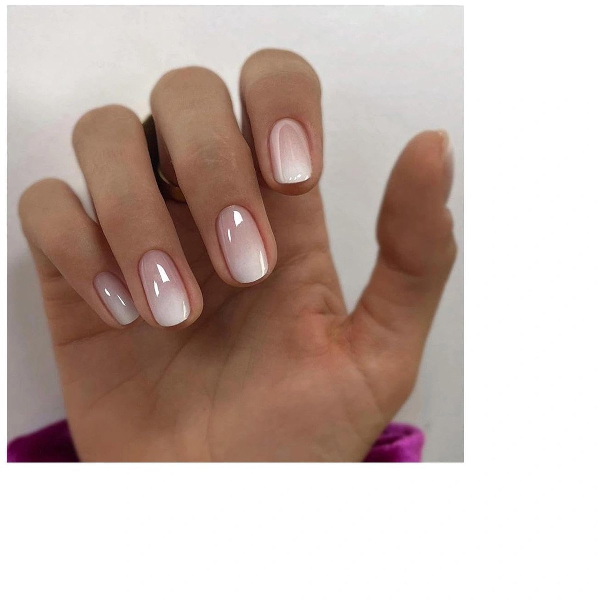 Solidchoice - Set van 24 Nepnagels in Roze en Wit