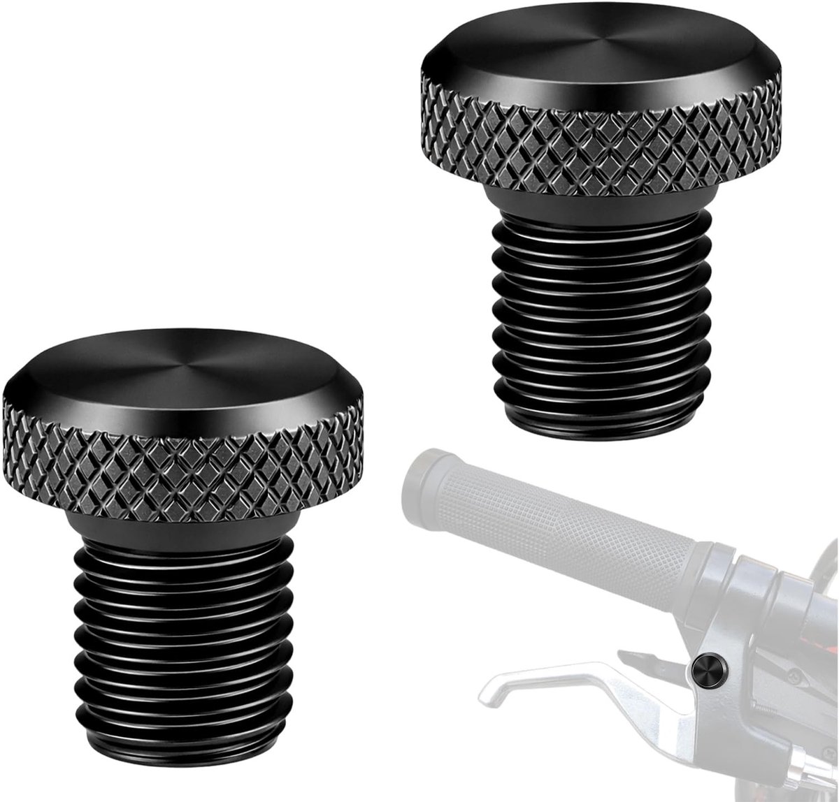Solidchoice - Aluminium Spiegelafdekking voor Motorfiets (M10 x 1,25 cm)