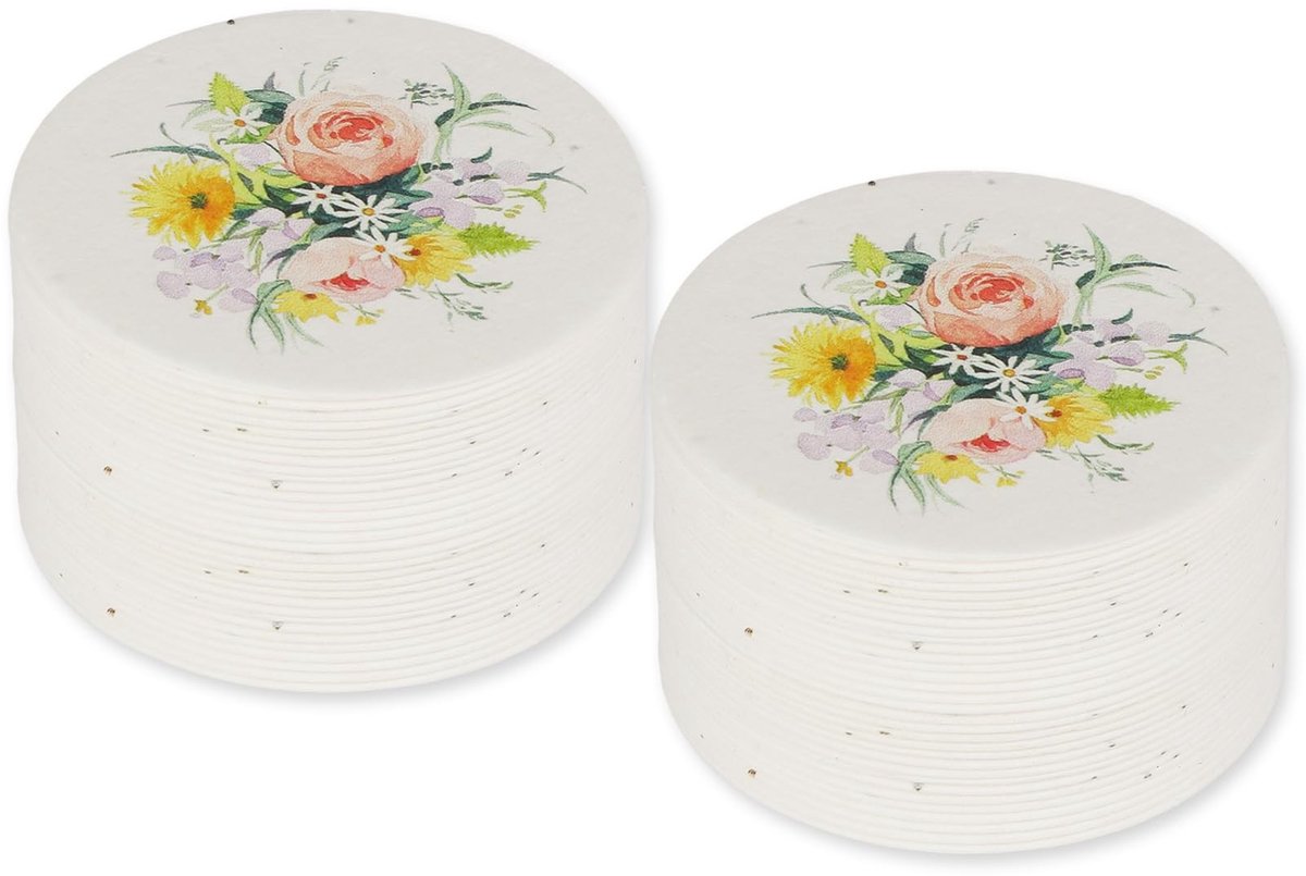 Solidchoice - 40 Stuks Plantbaar Zaadpapier voor Wenskaarten