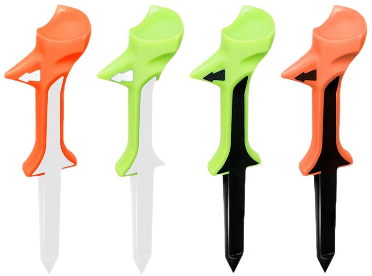 Solidchoice - 100 mm Kunststof Golftees in 4 Kleurenmix