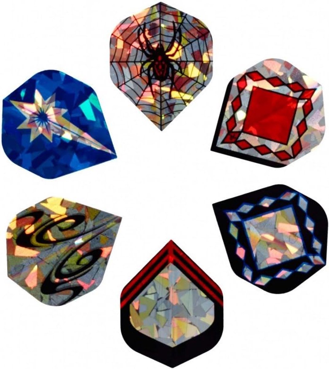 Best Sporting PVC Leitwerke Jumbo Pack of 6 Sets of 3 Flights Various Design Variations - ShopVlot