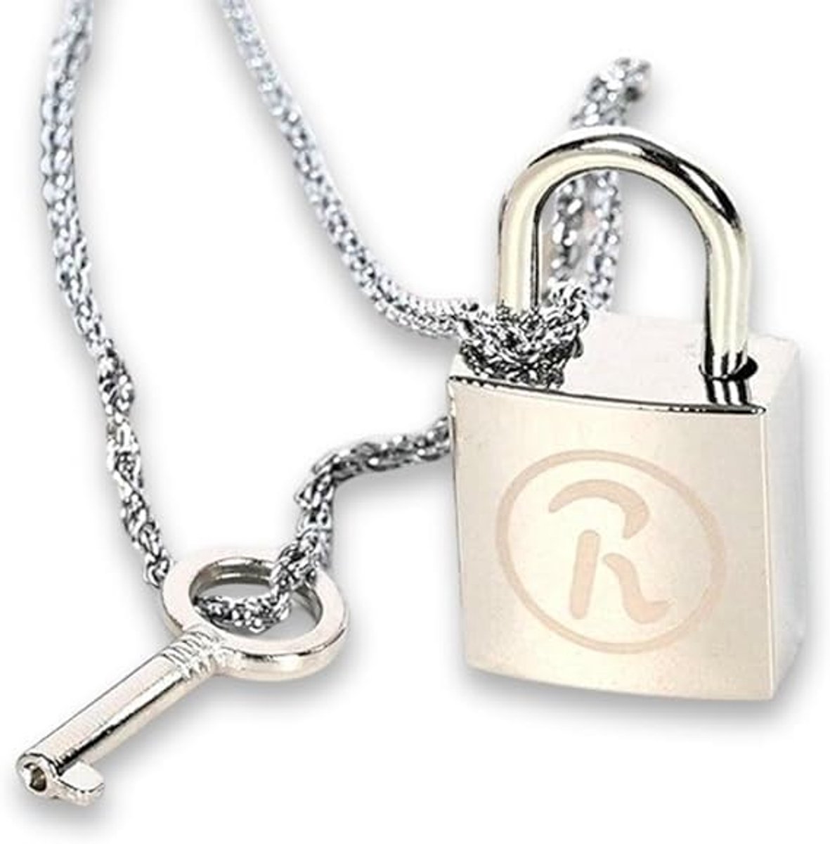 Double Chain 50cm Run Padlock with Key Rockstar Cosplay Padlock 4cm - ShopVlot