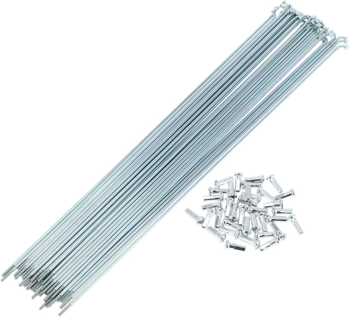 Fietsspaken fietswiel spaken zilverkleurig 1 set 13G 287mm lengte 45 staal verzinkt - ShopVlot