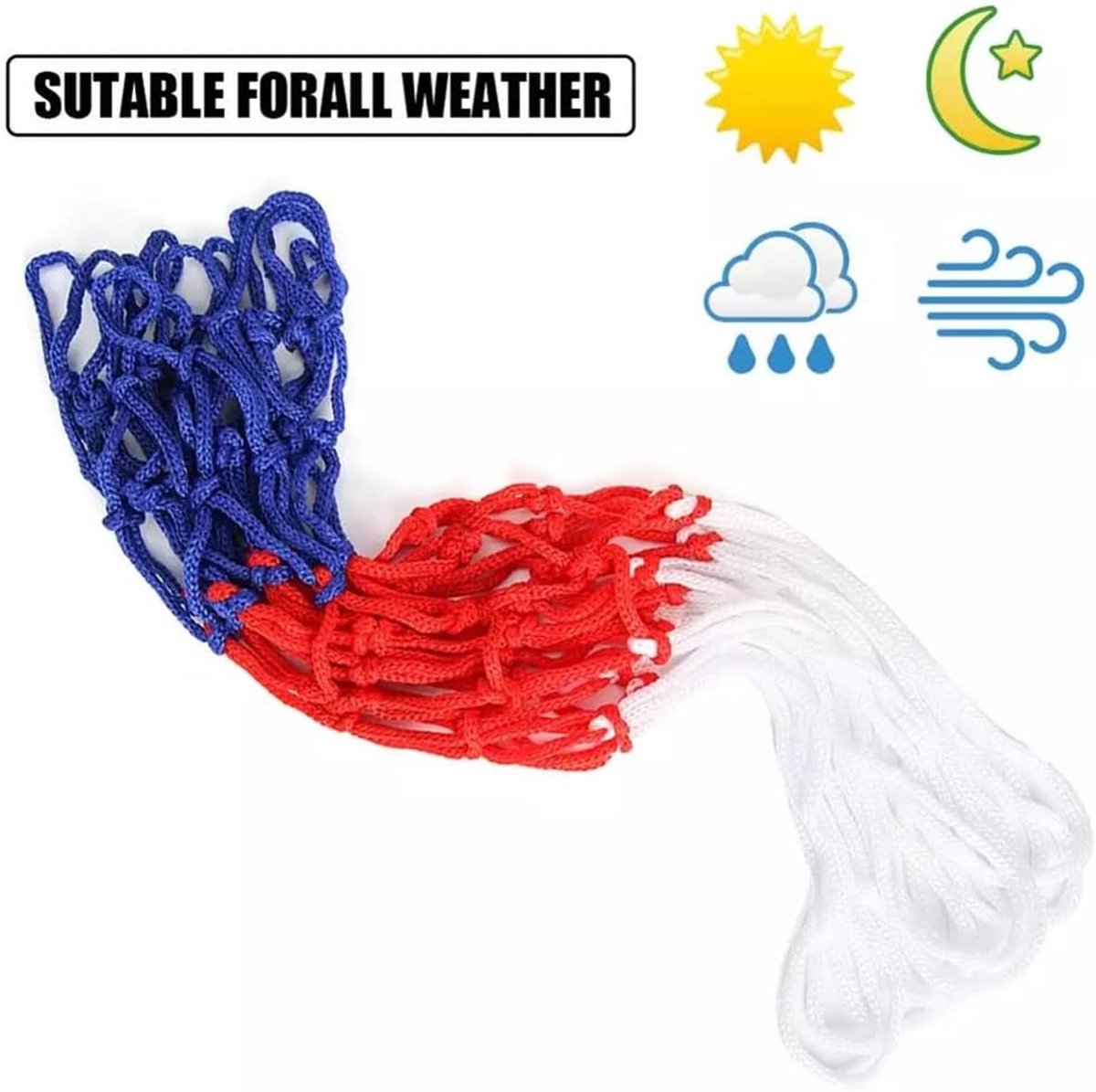 Professional Basketball Net, Basketball Net for Outdoor Outdoor Durable and All Weather Basketball Net Basketball - ShopVlot