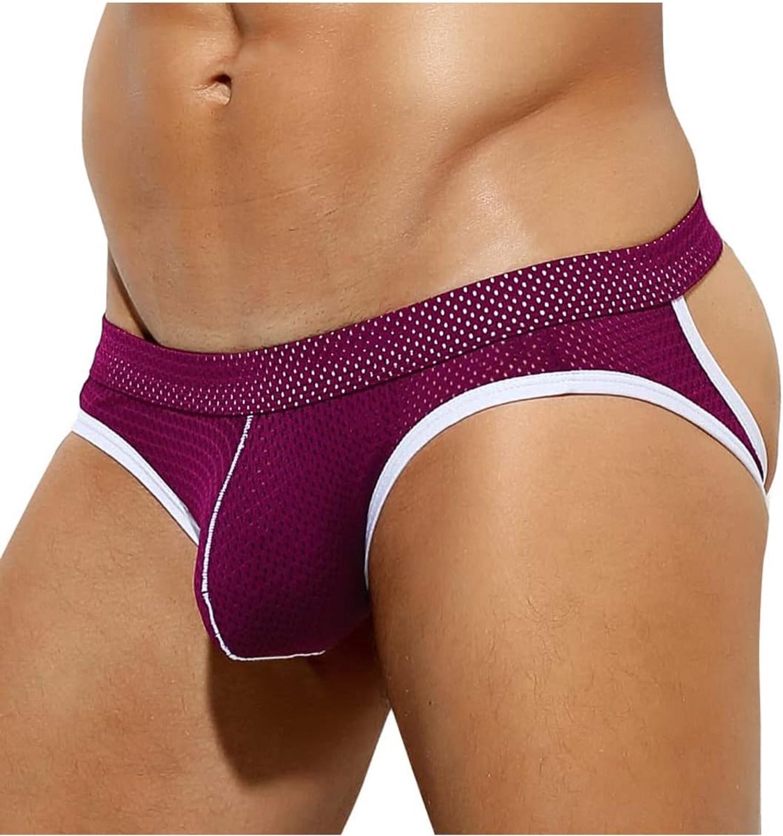 Men Jockstrap Sexy Underwear Mesh Jock Strap Athletic Supporters String Training Underwear - ShopVlot