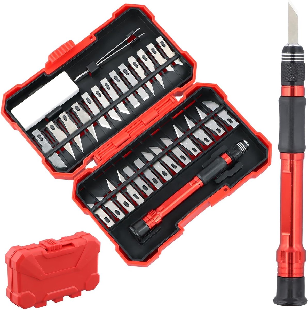 Wiseom 29 stuks precisiemessen, premium scalpelmessen, snijmessen, kunstenaarsmessen, precisiemessen voor hobby's en - ShopVlot