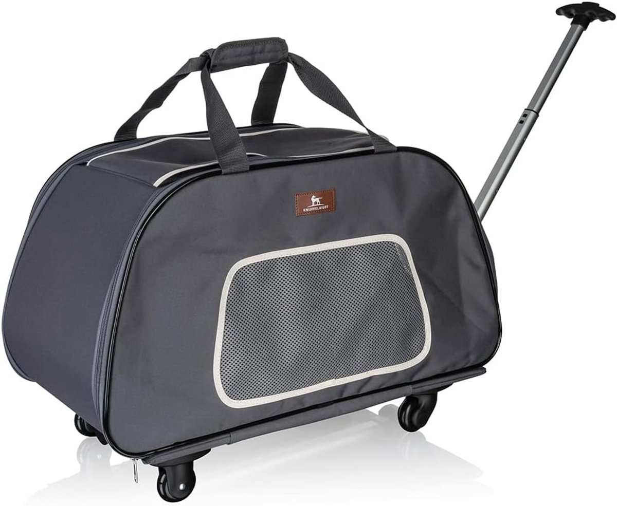 Knuffelwuff Opvouwbare hondentrolley, transporttas, hondenwagen, oprolbaar met handvat, S 56 x 35 x 33 cm - ShopVlot