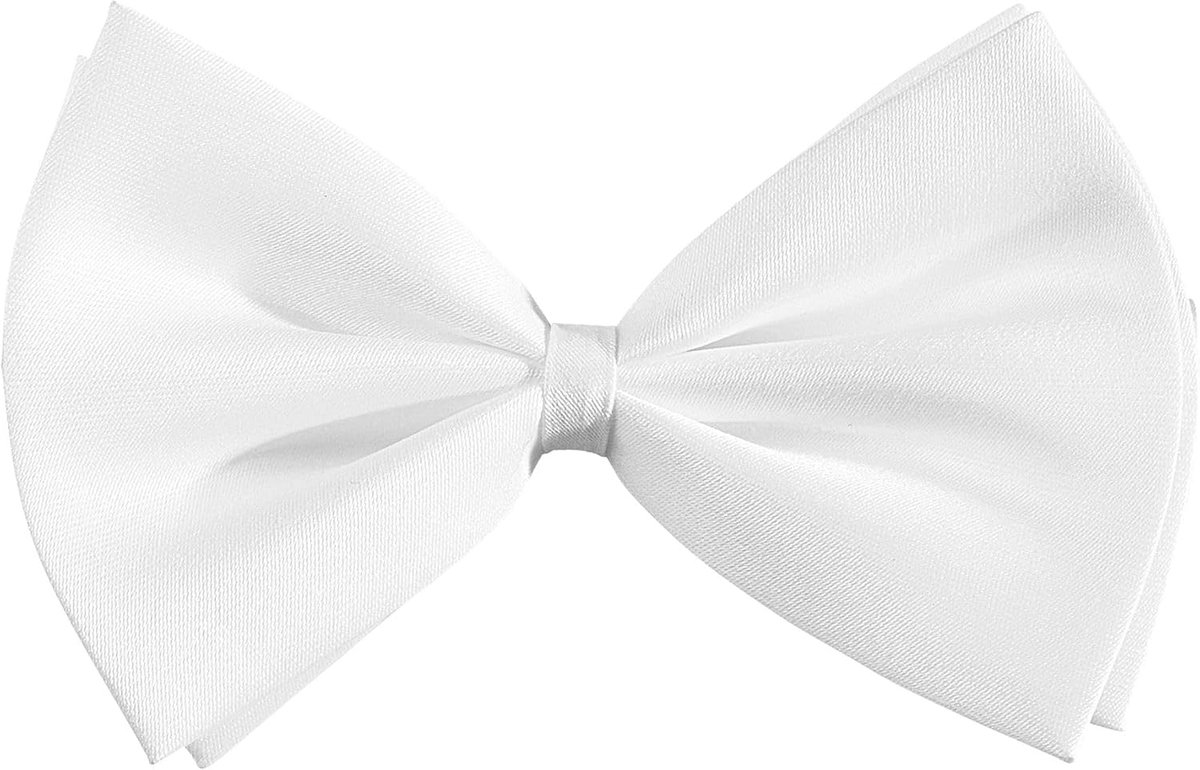 Bow Tie Adjustable Deluxe - White Accessory for Dickens 17th 18th Century Fancy Dress - ShopVlot