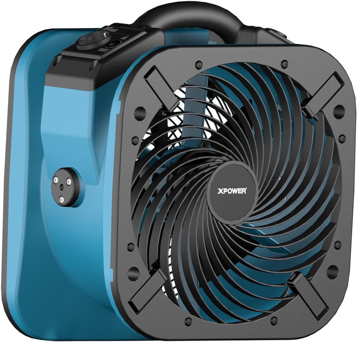 XPower P-56A Low Profile Air Mover Floor Fan Tapijt Dryer Blower met Power Outlets voor Waterschade Restoratie - ShopVlot