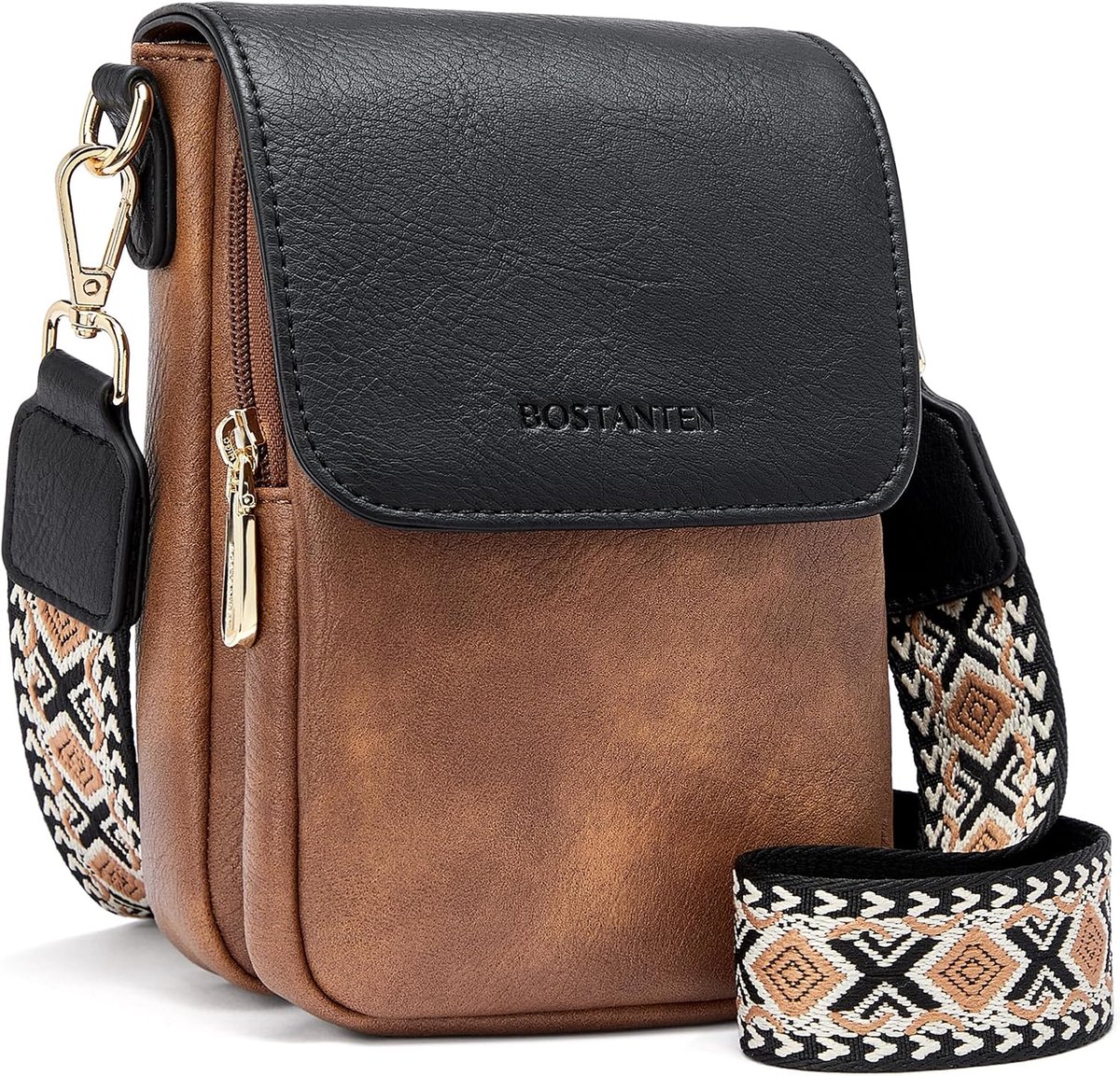 BOSTANTEN Women's Small Shoulder Bag Mobile Phone Hanging Leather Handbags with Card Slots - ShopVlot