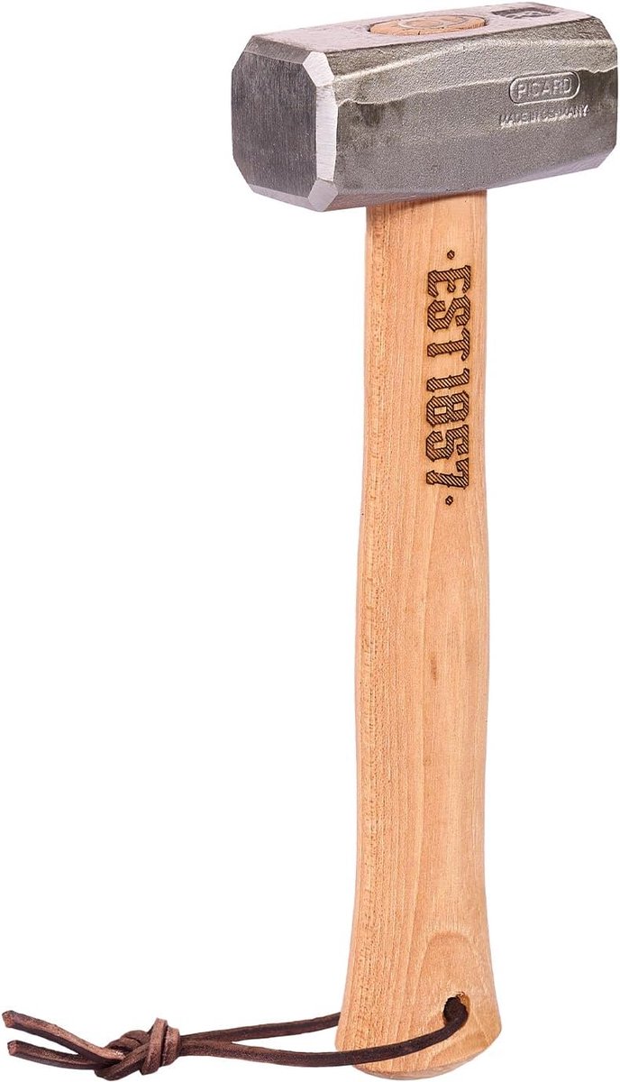 PICARD Hammer EST.1857 1000 g - hammer EST.1857 series - special steel hammer - hammer with waxed hickory handle - ShopVlot