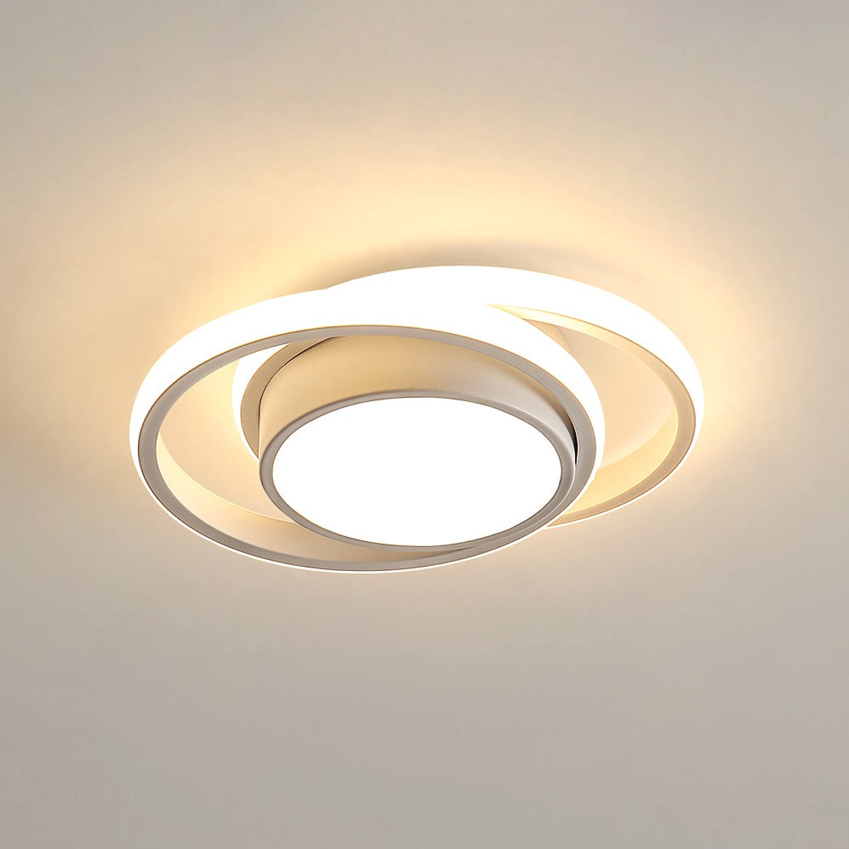 Riserva LED Plafondlamp Rond - 32W - 3000 lm - 3000K Warm Wit - Wit - Moderne Plafonnière voor Woonkamer, Slaapkamer, Keuken en Eetkamer