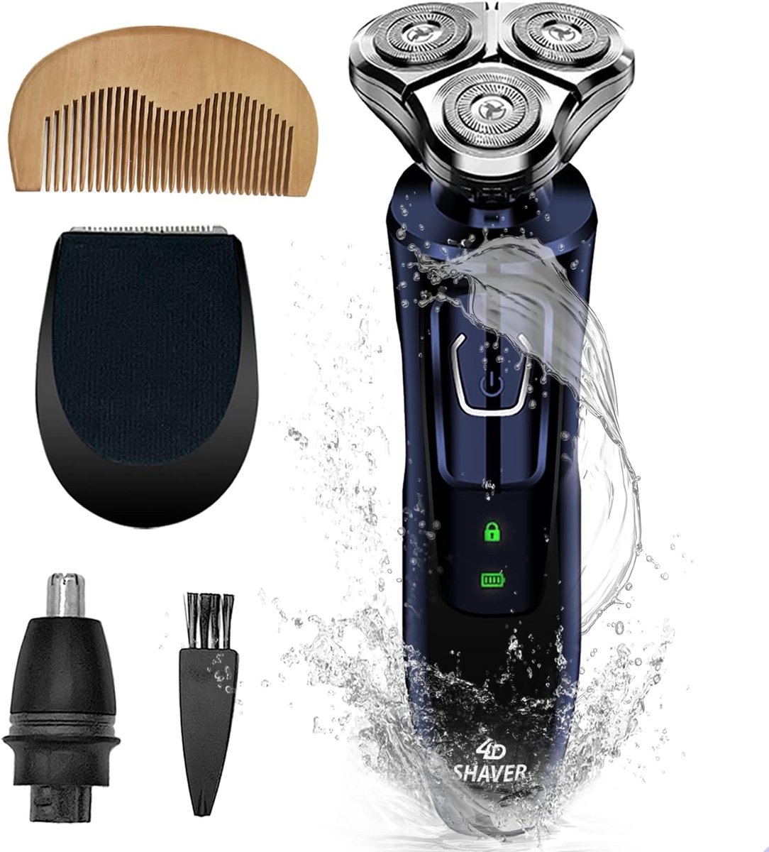 SnelShoppen - Scheerapparaat voor Mannen - Draadloze Neustrimmer, Tondeuse, Baardtrimmer en Bodygroomer - Waterproof en Ergonomisch Ontwerp - Perfect