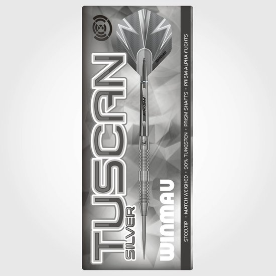Winmau Tuscan Silver 90% Dartshopper Exclusives - Dartpijlen van Winmau — afbeelding 3