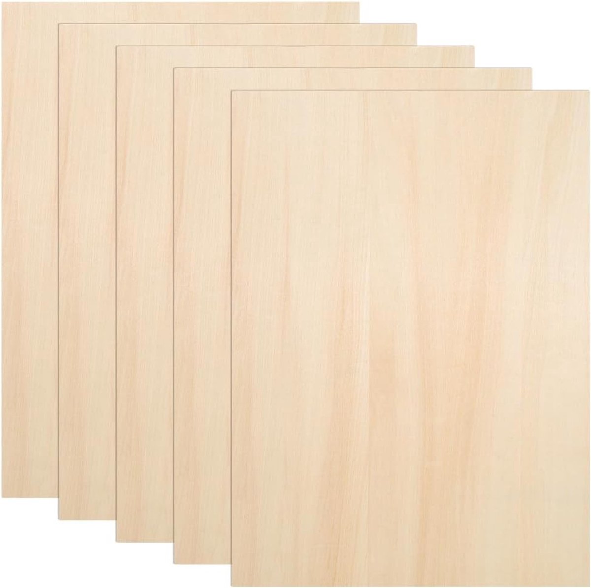 5 Pack Onbehandelde Houten Planken 40x30cm voor Schilderen, Houtsnijden en Ambachten - Ideaal voor Projecten en Creatieve Klussen
