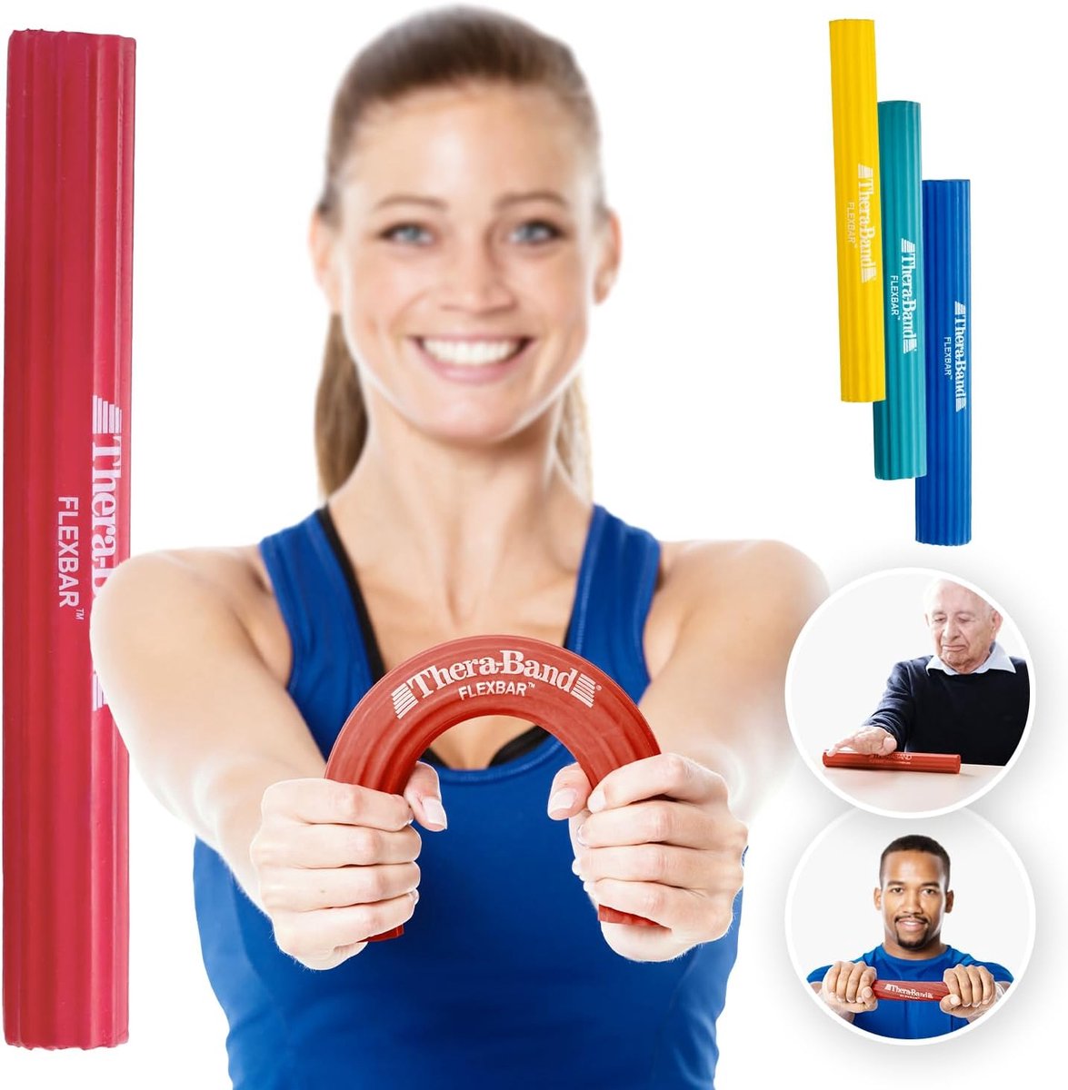SnelShoppen - Flexibele Oefenstang voor Thera-Band® - Lichtgewicht Aluminium, 530 mm, Ideaal voor Thuis, Fitness, Revalidatie en Sport