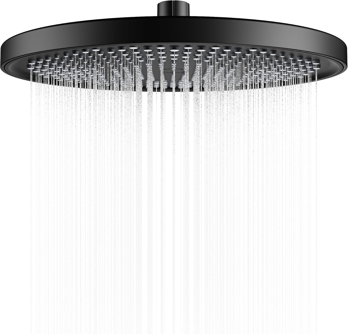 SnelShoppen - Yuanny Regendouchekop 10 inch - Waterbesparend - Universele Douchekop met Anti-Kalksproeiers - Ronde Grote Douchekop 26 cm - Stabiel ABS