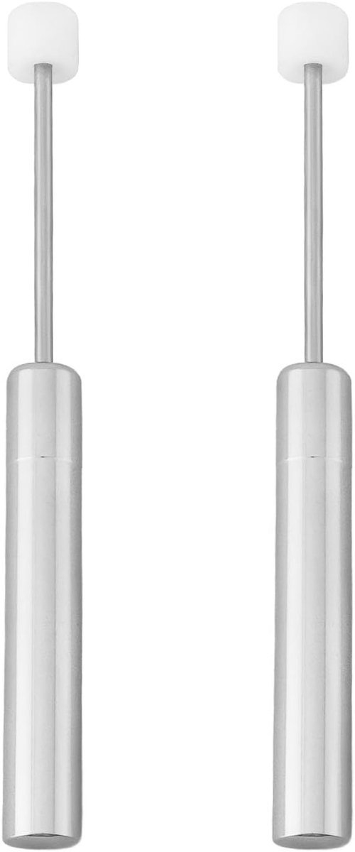 Thijox - 2-delige Soft-Close Vuilnisbakdemper Zuiger met Deksel - Vervangingsmechanisme voor Keuken Vuilnisbak - 91x49x7,8mm - Staal en Kunststof - Zi