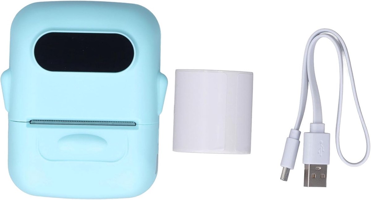 Thijox - P50 Blauwe Draadloze Thermische Labelprinter 203dpi met Marklife APP, Draagbare Labelmaker voor Kledinghandwerk, 0,59 tot 2,24 Inch/1,5 tot 5