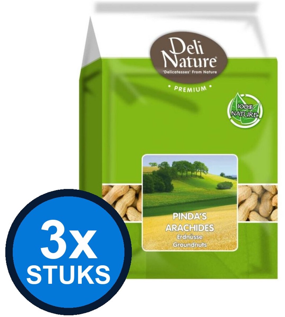 3x Deli Nature - Premium doppinda's 1,6kg - Vogelvoer - 1.6 kg