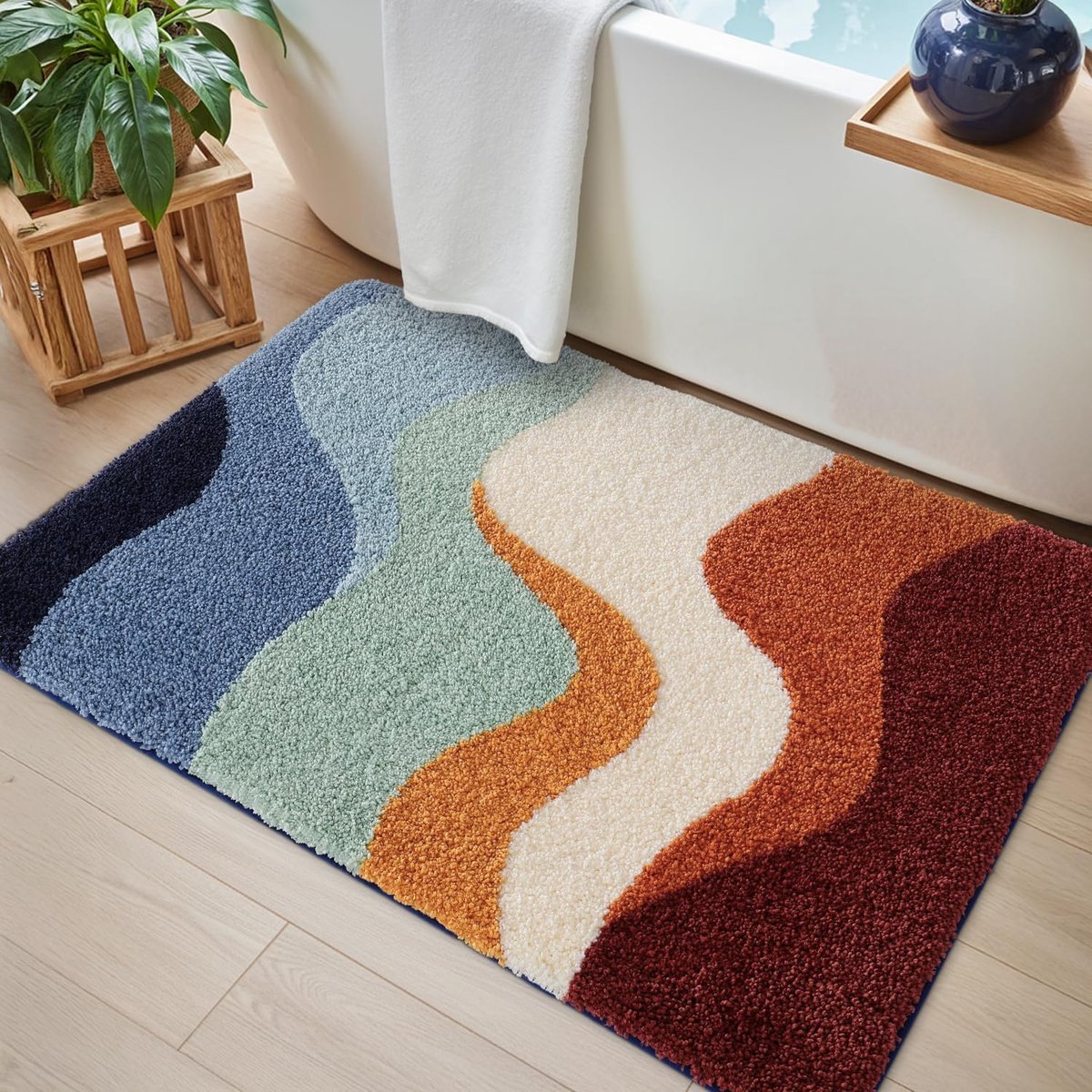 SnelShoppen - DEXI Badmat 40 x 60cm, Antislip Zachte Badmat, Absorberend, Wasbare Badkamer