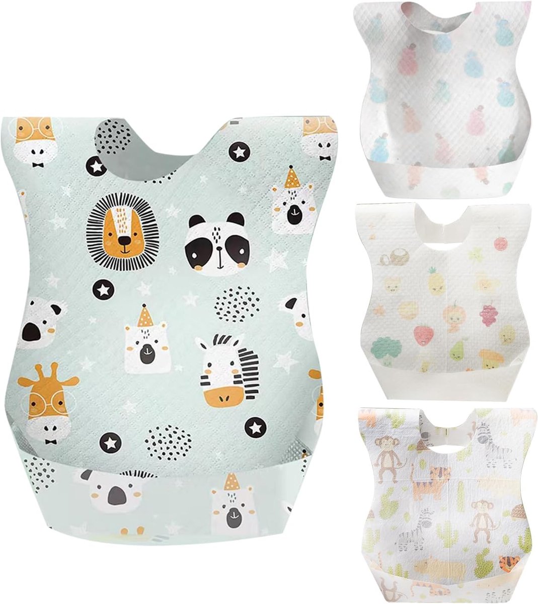 wegwerp babyslabbetjes 40 stuks - waterproof - niet-geweven stof - ideaal voor onderweg - SnelShoppen