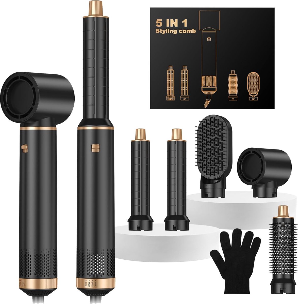 Haarstyler - Haarstraightener en föhn - Professioneel - Voor gladde en stijl haar - SnelShoppen