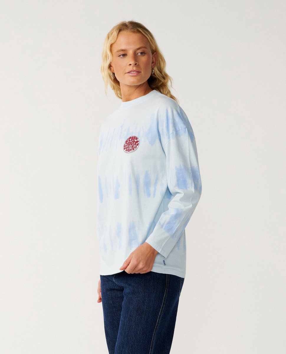 Rip Curl Sg Tie Dye Ls Tee - Sky Blue