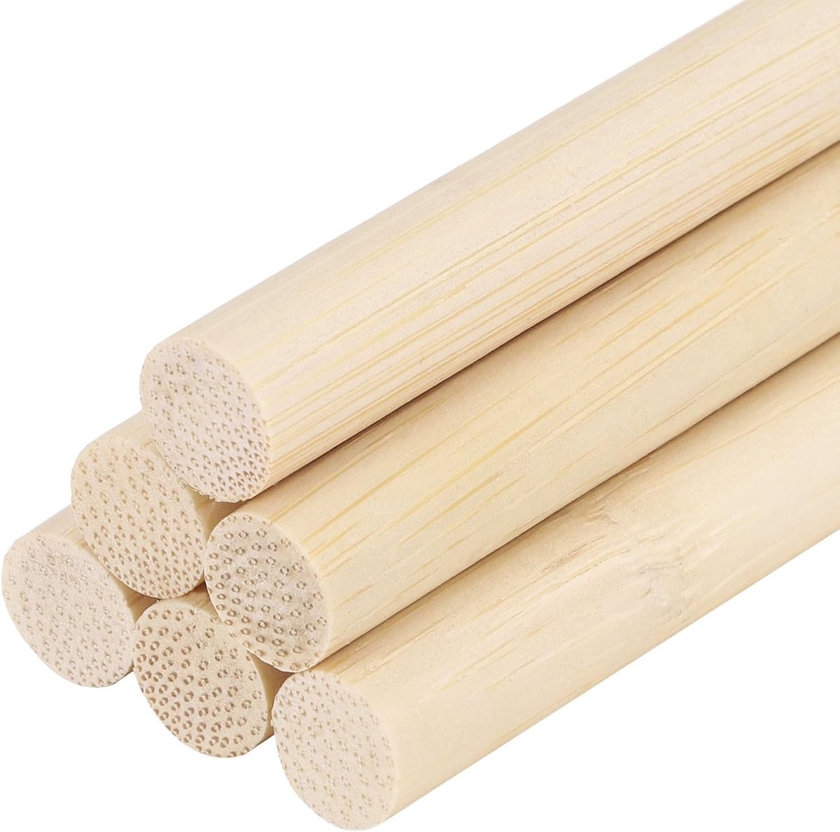50 Stuks 10mm x 300mm Houten Dowel Stokken, Onbehandelde Natuurlijke Hout voor Creatieve Klussen, DIY Projecten en Thuisdecoratie