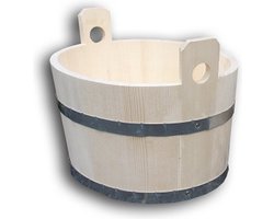 Kuip Vurenhout incl. handvatten (groot) / Ovaal / Bloembak / Cadeauverpakking / Houten Kuip