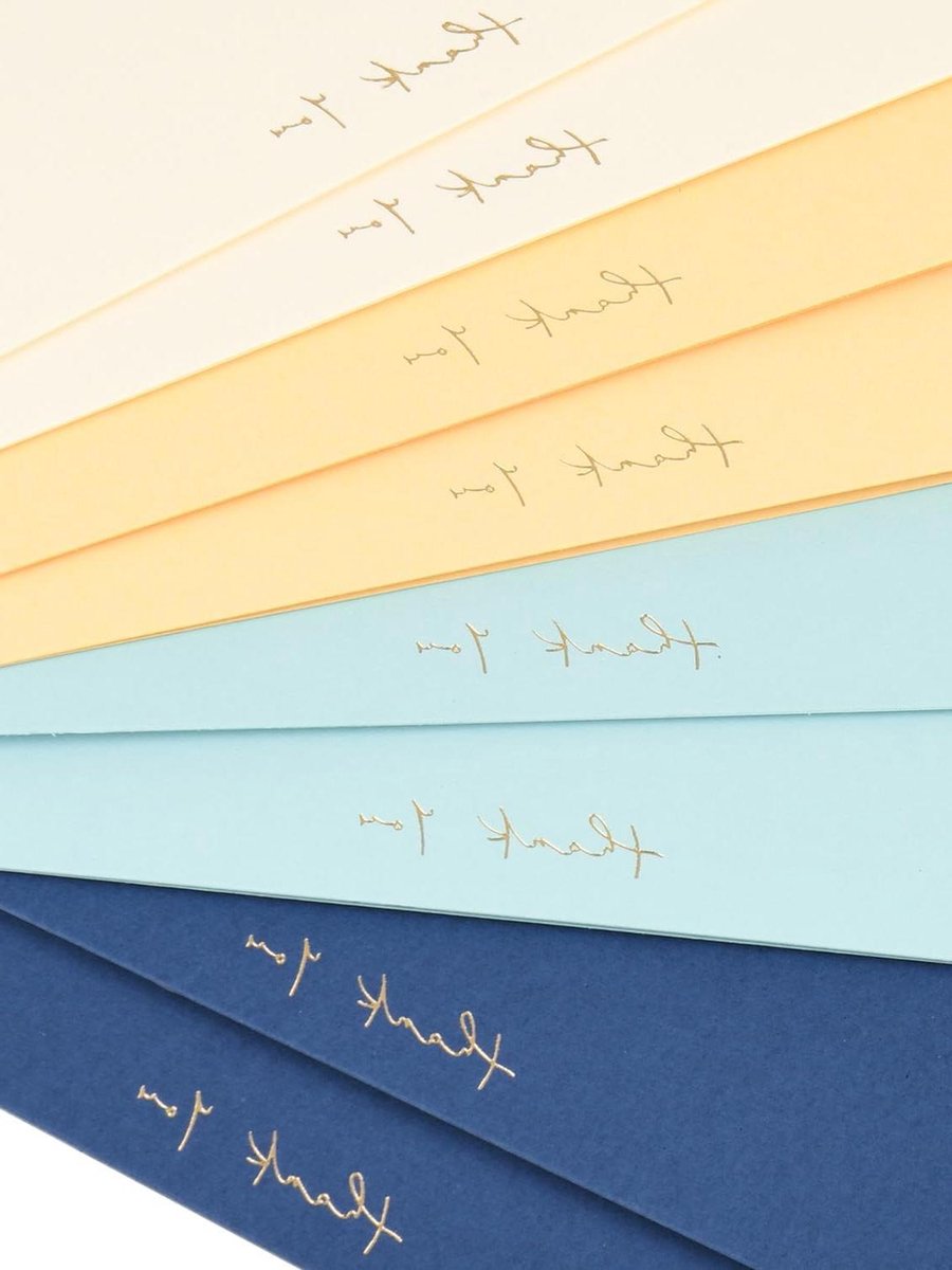 Bedankkaarten met Enveloppen - Gouden Kaartjes - Feestelijke Groeten - Goudfolie Design - 24 Stuks - Wit