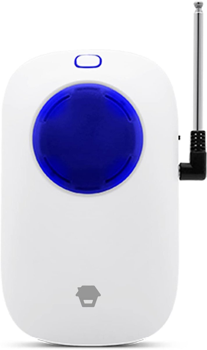Draadloze Repeater - Signaalversterker - Alarmbereik Vergroten - Met Reservebatterij - 300m Bereik - Wit