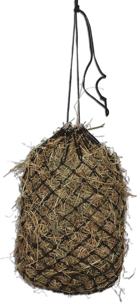 Voer Net - Hooi Net - Langzaam Voeren - Fijnmazig - 105 x 105 cm - Zwart