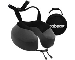 SnelShoppen - Cabeau Evolution S3 Reiskussen met Riemen voor Vliegtuigstoel, Pluche Traagschuim, Sneldrogende Stof, Koel en Droog, Indigo, Perfect voo