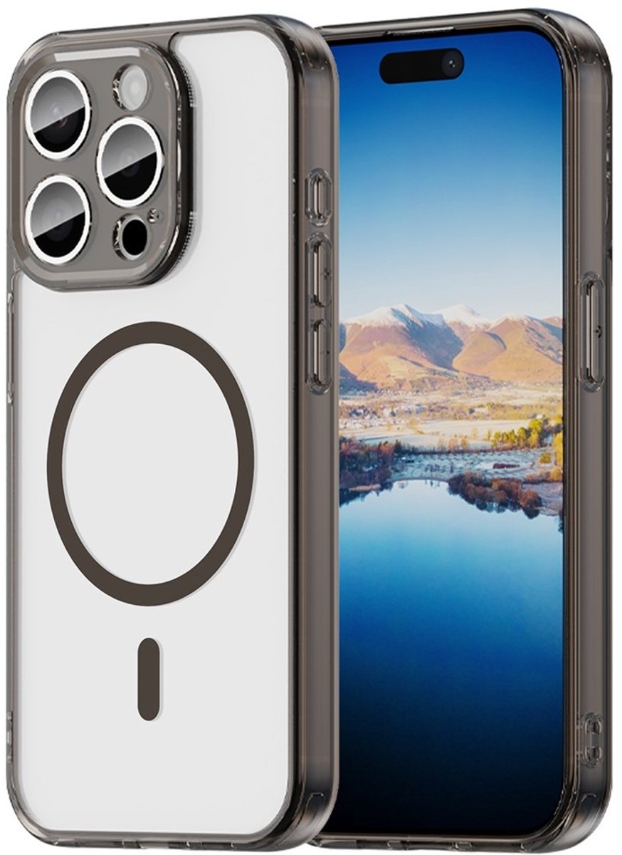 Coverup Hoesje - Geschikt voor iPhone 15 Pro Hoesje - Coverup Clear TPU Back Cover - MagSafe Compatible - Zwart